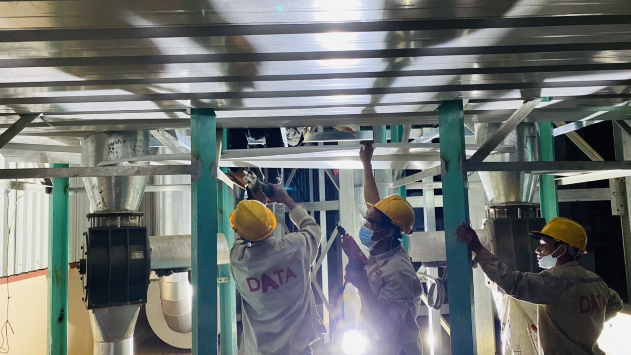 DATA cải tạo nhà xưởng sản xuất cám chăn nuôi NewHope Bình Phước.