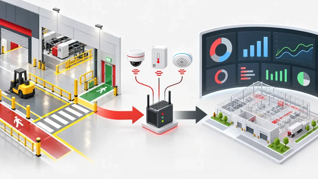 Quy trình kết nối an toàn vận hành, cảm biến giám sát và dữ liệu BIM trong nhà máy