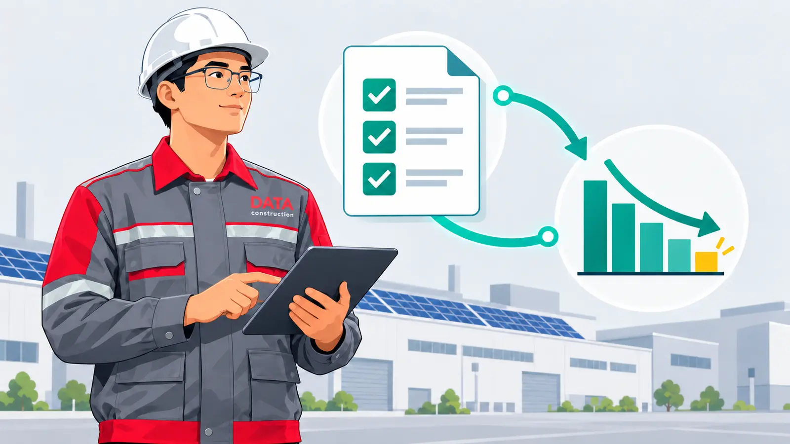 Kỹ sư DATA Cons theo dõi dữ liệu tiết kiệm năng lượng tại nhà máy